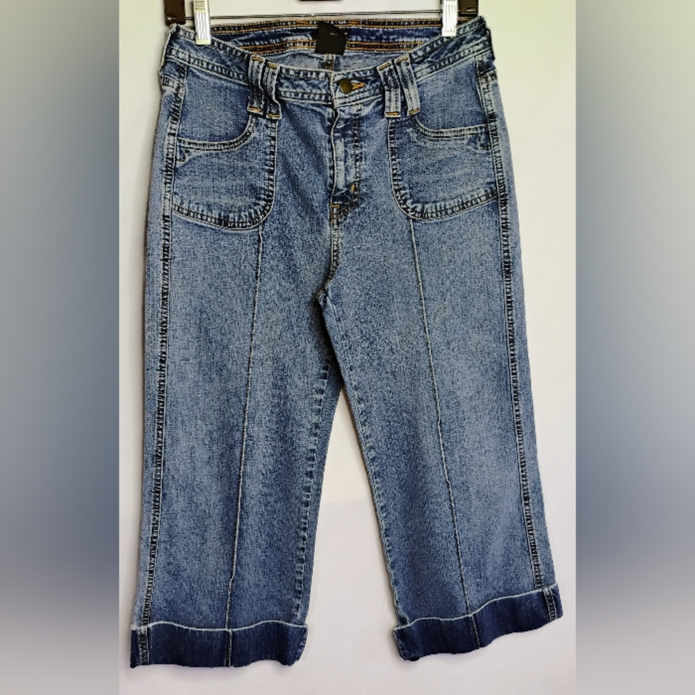a.n.a Denim Capris Trousers Women's Sz S Mid Rise Jeans Cotton Blend D-4